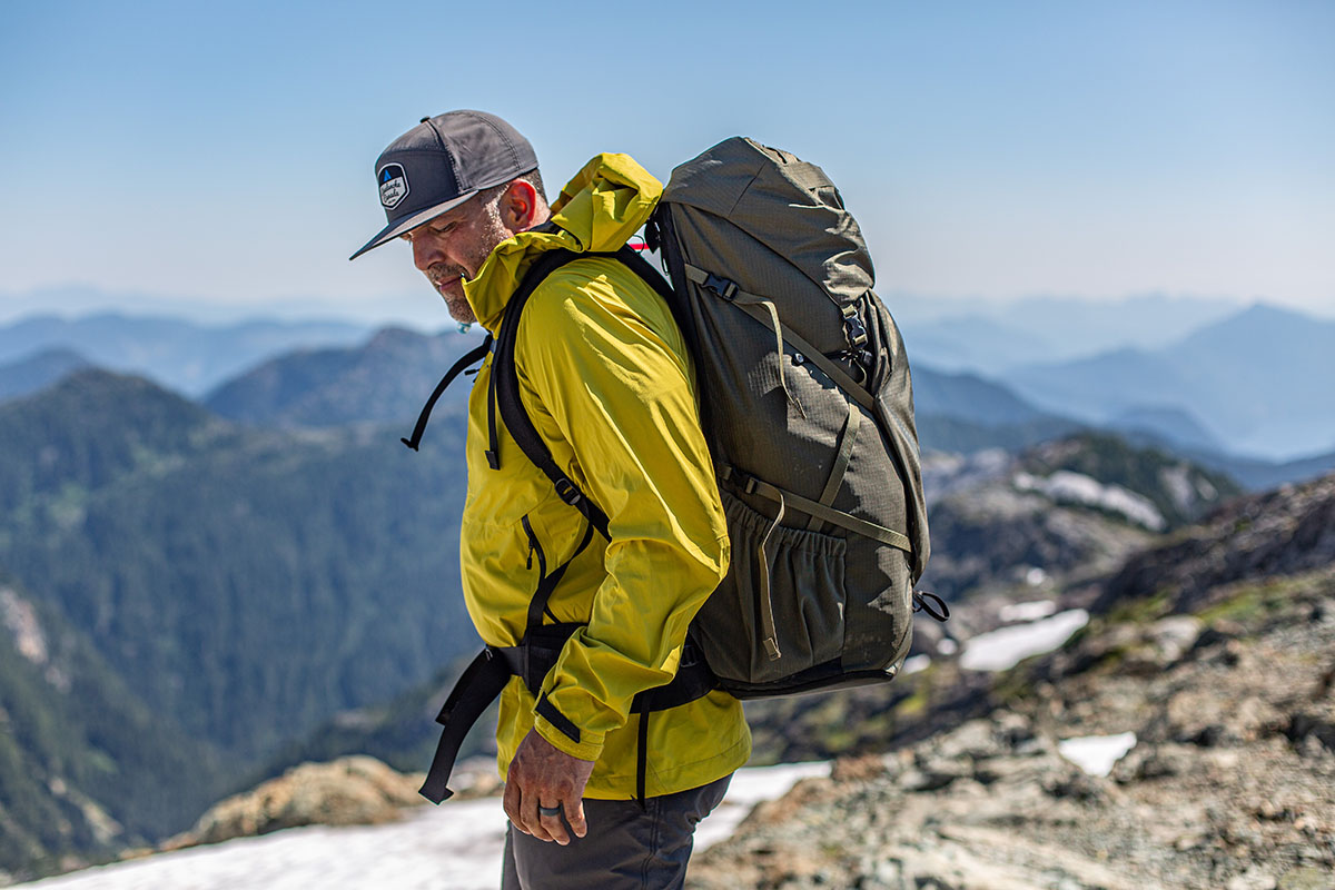 Arc'teryx Bora 75 backpacking backpack (pack on in mountains)